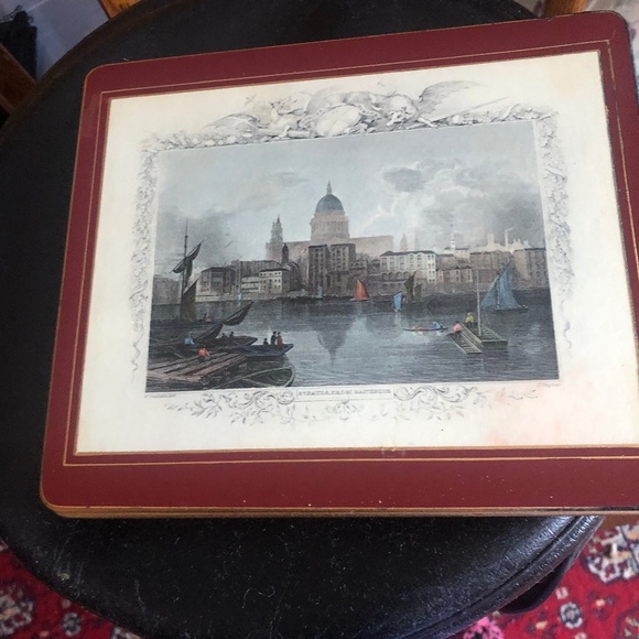 Four vintage pimpernel cork like placemats, made in England - used good shape - Picture 5 of 6